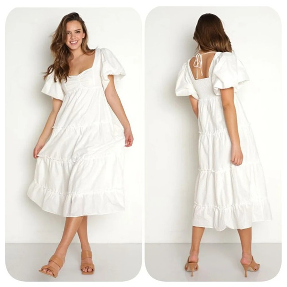 Show Me Your MuMu Dresses & Skirts - Show Me Your Mumu Odette Midi Dress White Sz M